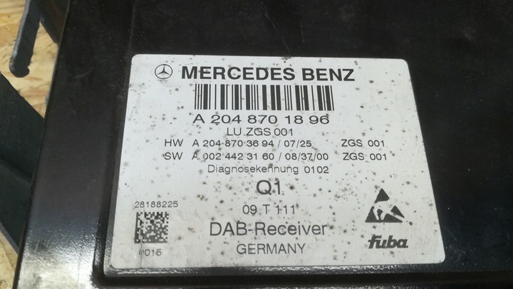 MERCEDES W212 MODULE RADIO DAB 2048701896 photo 3 - milautoparts-fr.ukrlive.com