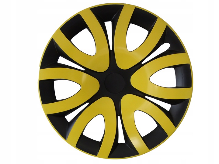 WHEEL COVERS 16 CZARNO ZOLTE OPEL VW FIAT FORD MAZDA photo 1 - milautoparts-fr.ukrlive.com