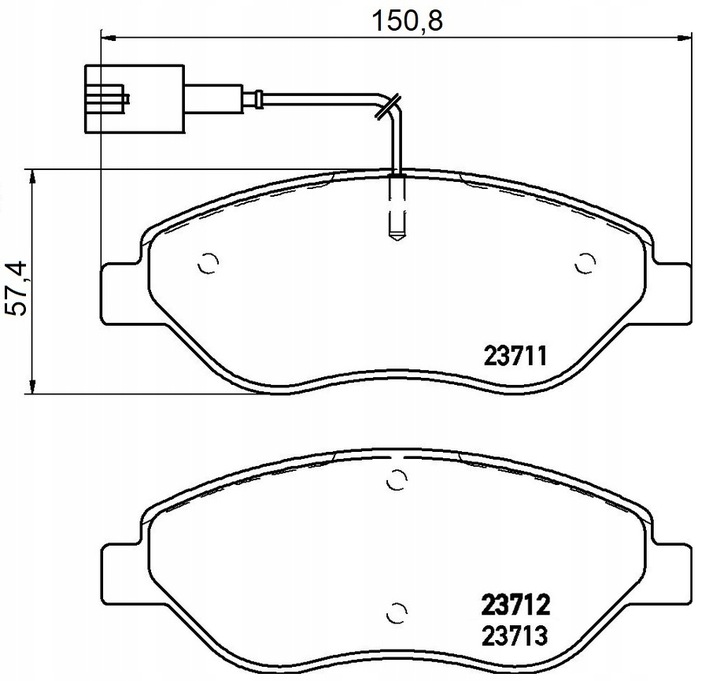 SABOTS DE FREIN FEROPOUR FDB1468 FIAT STILO 01R- AVANT POUR 281 photo 2 - milautoparts-fr.ukrlive.com