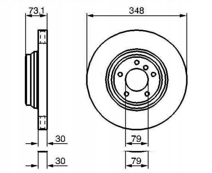 DISCS MIKODA 0421 BMW X1 E84 FRONT 348MM ........ photo 2 - milautoparts-fr.ukrlive.com