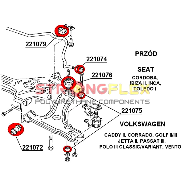 BUSHING INSERTS SWINGARM FRONT SET VW PASSAT B3 B4 photo 2 - milautoparts-fr.ukrlive.com