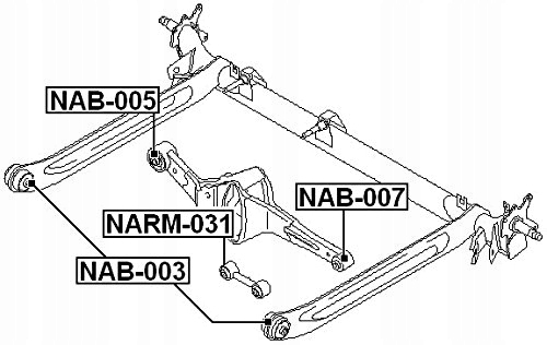 BUSHING BEAM REAR NTY ZTT-NS-051A photo 2 - milautoparts-fr.ukrlive.com