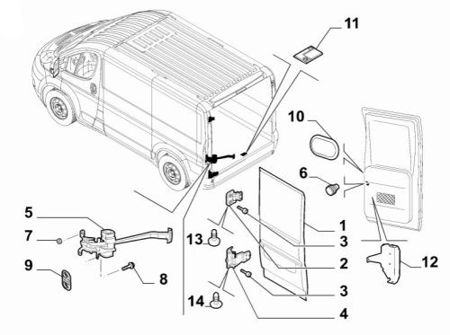 ARRÊT PORTIÈRE ARRIÈRE GAUCHE DUCATO JUMPER BOXER 06- 1613353880 photo 2 - milautoparts-fr.ukrlive.com