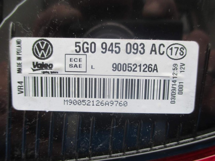 фото №5, Фара задня vw golf vii hb 2012r-
