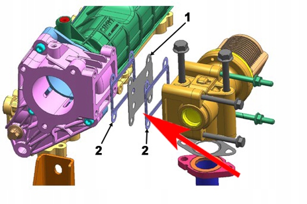 фото №3, Заглушка клапана egr 1.9 cdti opel vectra c zafirab