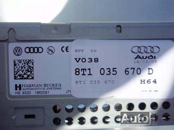 фото №7, Ap зчитувач sd sim mmi 3g 8t1035670d audi a4 a5 q5