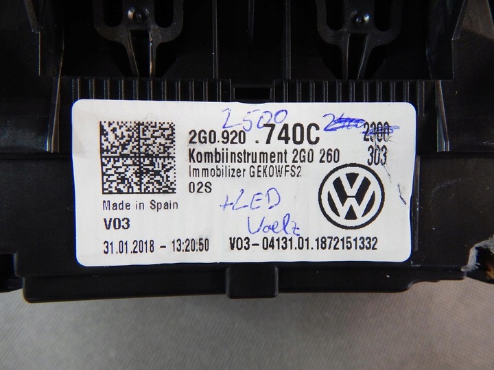 фото №6, Vw polo vi 2g 1.0 tsi спидометр приборы 2g0920740c