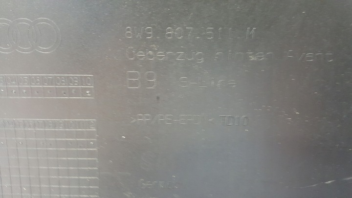 фото №11, Audi a4 b9 8w9 универсал s line бампер зад 15-18r