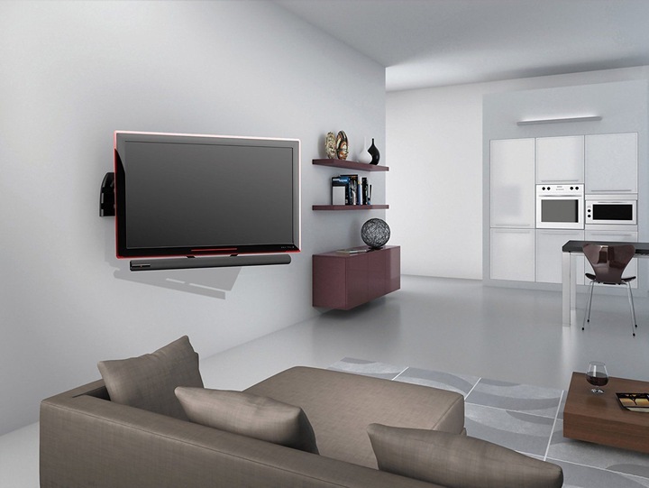Подвесной кронштейн для телевизора на потолок в интерьере фото