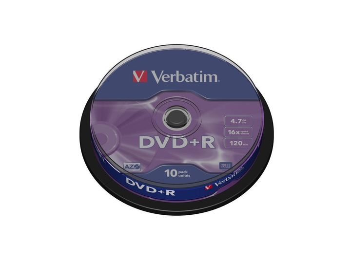 Оптический диск DVD-R Verbatim 4.7ГБ 16x, 50шт., Wagon Wheel.