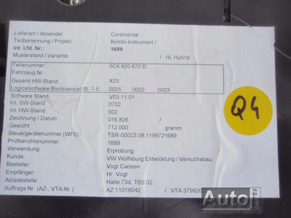 фото №5, Ap лічильник приладова панель 5c6920870d 1.4tsi hybrid jetta 5c