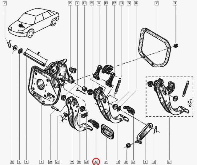 фото №4, Накладка na педаль сцепления, тормоза renault megane