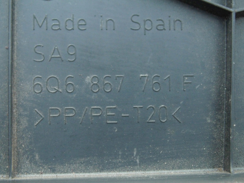 фото №6, Кронштейн кронштейн полка 6q6867761f vw polo 9n левый