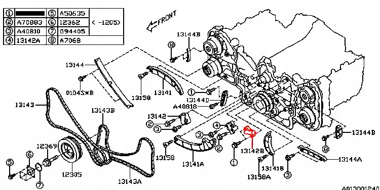 фото №10, Натягувач розподільного валу tribeca legacy outback 3.6 h6 09