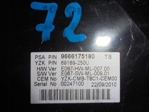фото №4, Peugeot 3008 счетчик приборы 9666175180 anglia