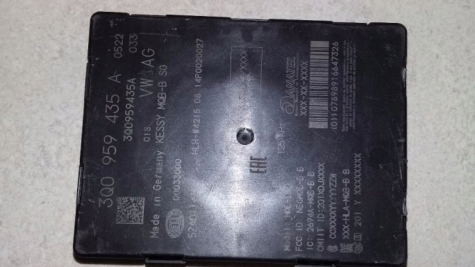 фото №1, Vw passat b8 модуль kessy 3q0959435a