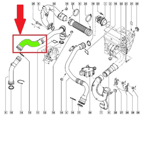 фото №9, Шланг turbo интеркулер renault fluence 1.5dci