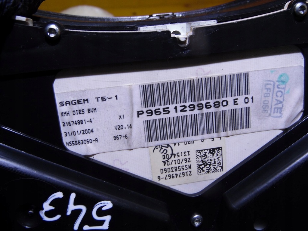 фото №5, Лічильник приладова панель peugeot 307 1.6hdi p9651299680