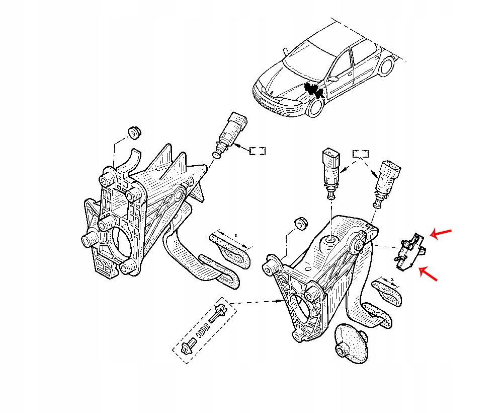 фото №5, Датчик педали сцепления renault scenic ii koleos espace iv