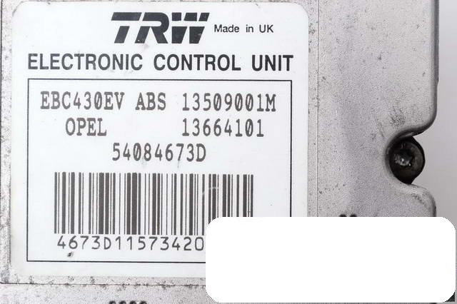 фото №4, Abs opel vectra 1.8 13509001m 13664101 54084673d
