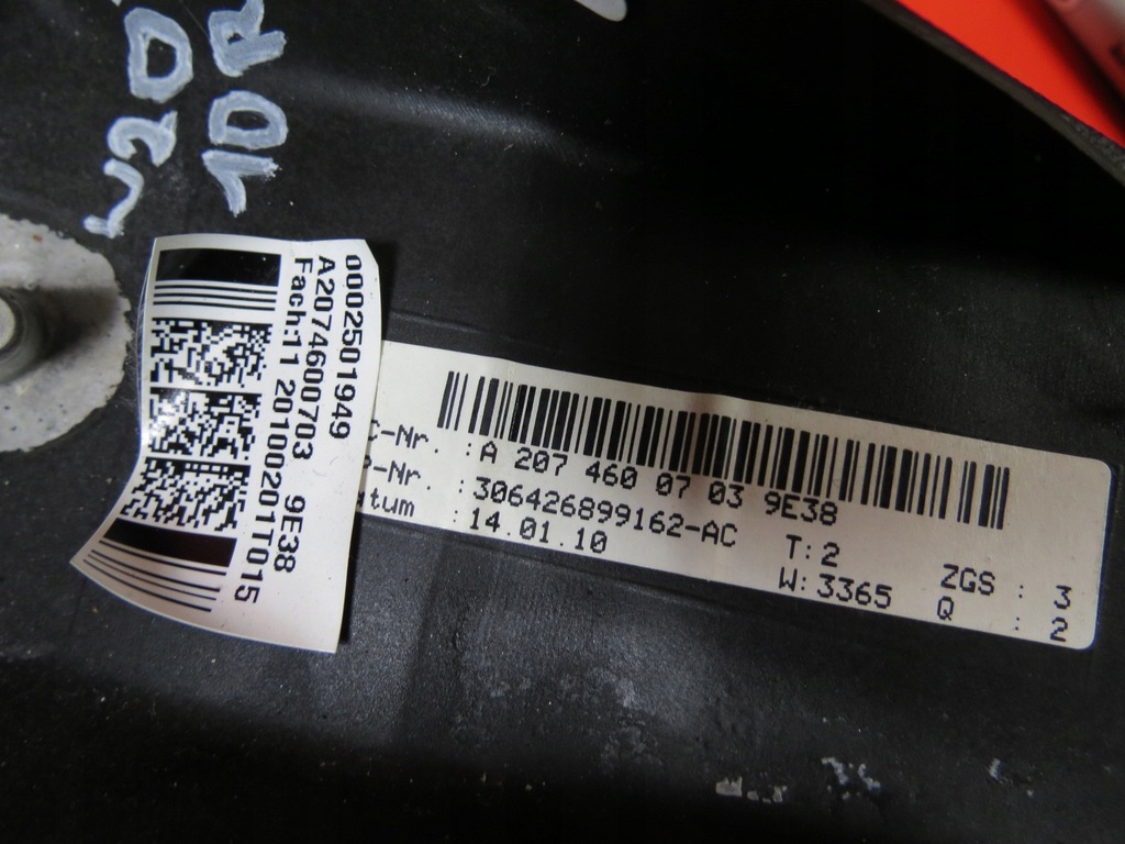 фото №7, Воздуховод кожа mercedes-benz оригинальный номер a2074600703