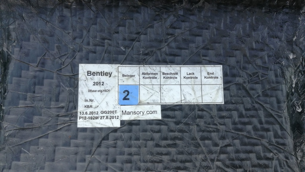 фото №10, Спойлер бампера bentley continental gt gtc карбон mansory