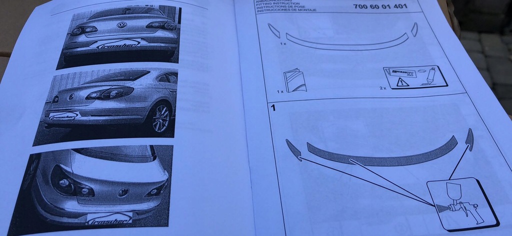 фото №5, Vw passat cc спойлер спойлер спойлер irmscher oryg !