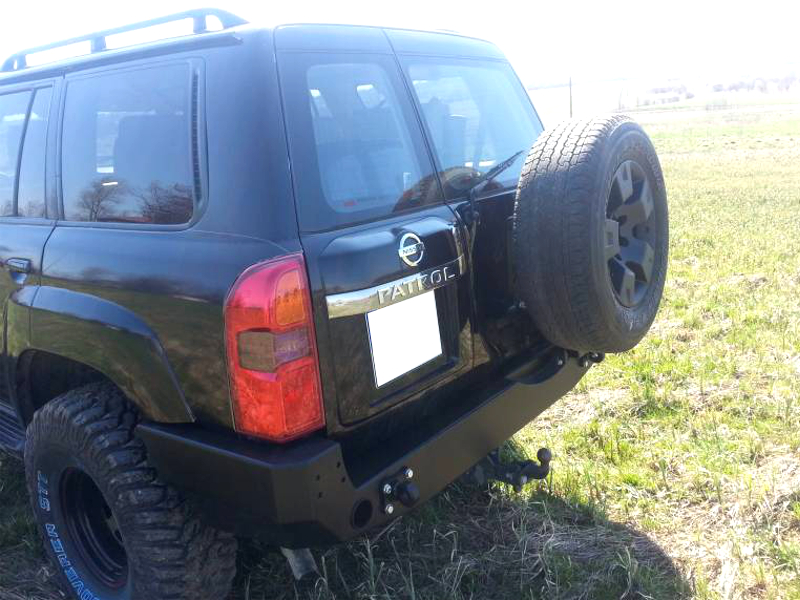 фото №12, Patrol y61 gu4 бампер задняя, кронштейн колеса +скоба